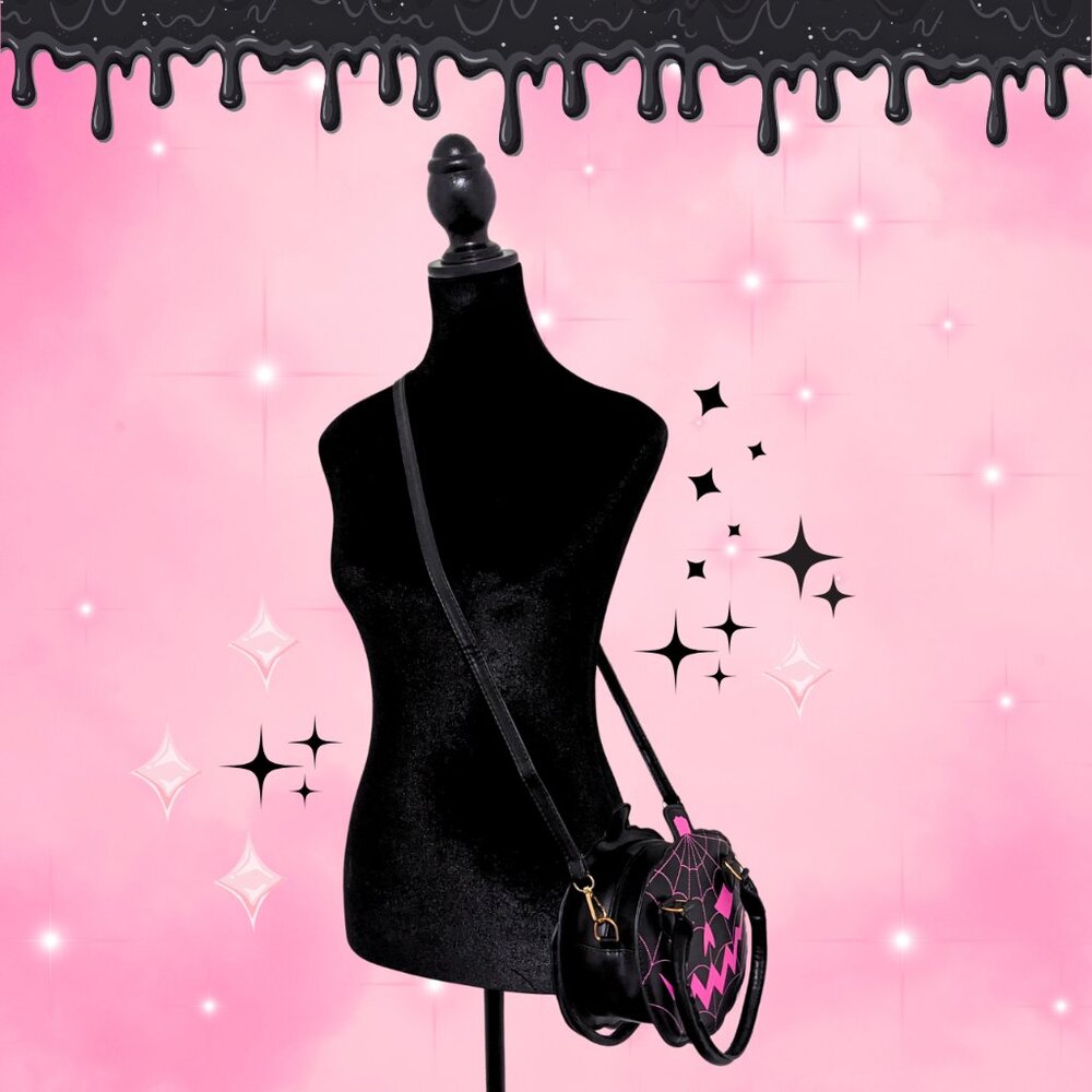 Pink & Black Jack O' Lantern Purse